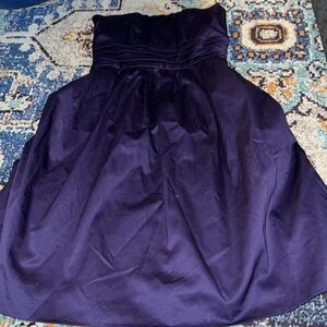 David’s Bridal eggplant purple staples dress. Has pockets. Size 2. Cotton. VGUC.